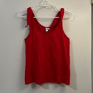 & Other Stories red tie strap tank top, size 0